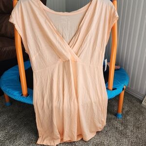 Peach V-Neck Shirt